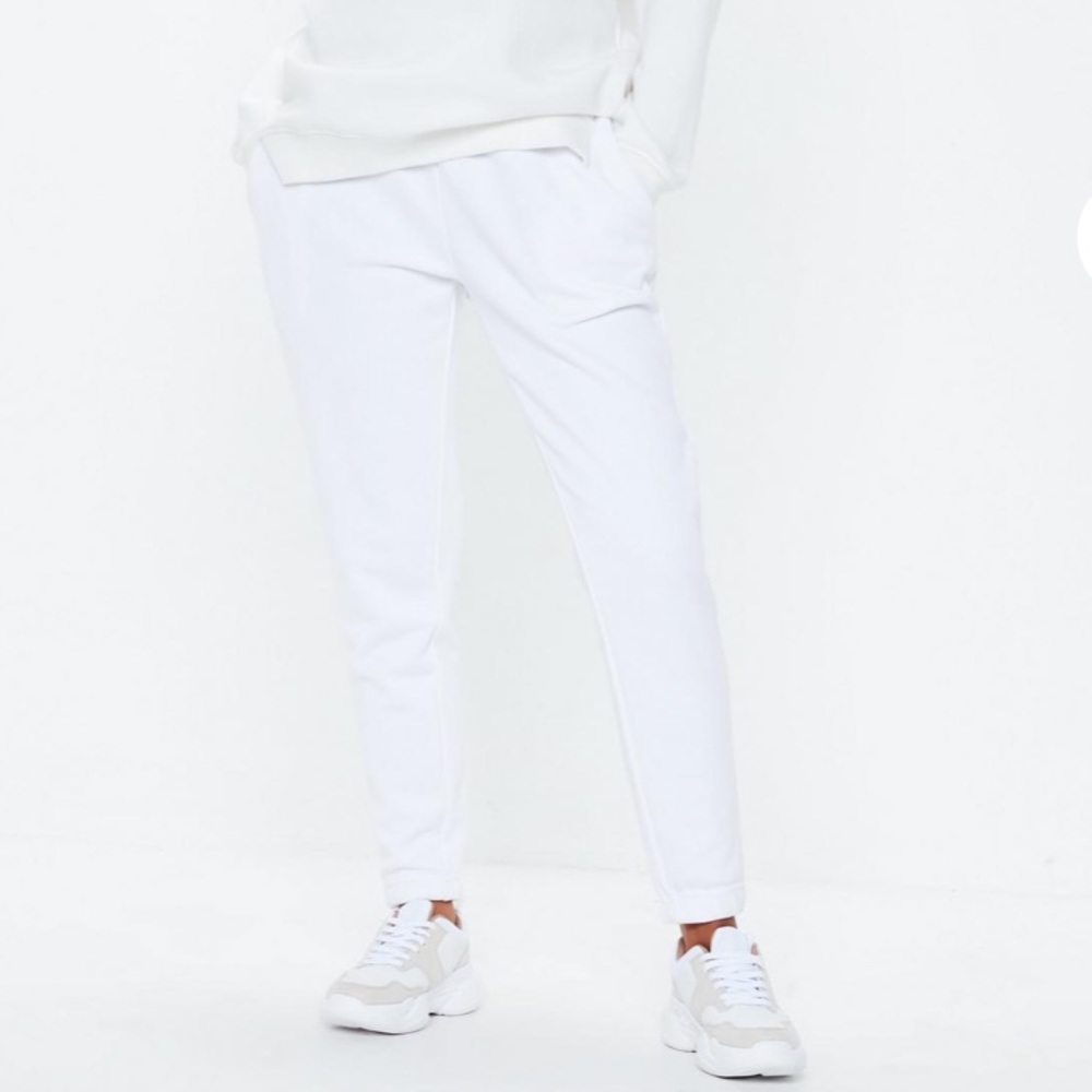 White joggers